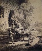 REMBRANDT Harmenszoon van Rijn The Good Samaritan oil